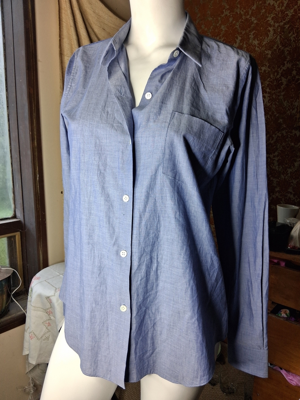 Theory Light Blue Button-Down Dress Shirt S